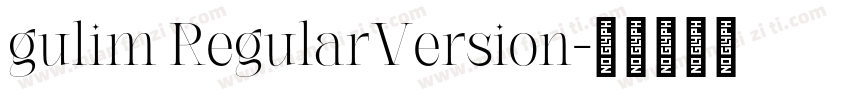 gulim RegularVersion字体转换